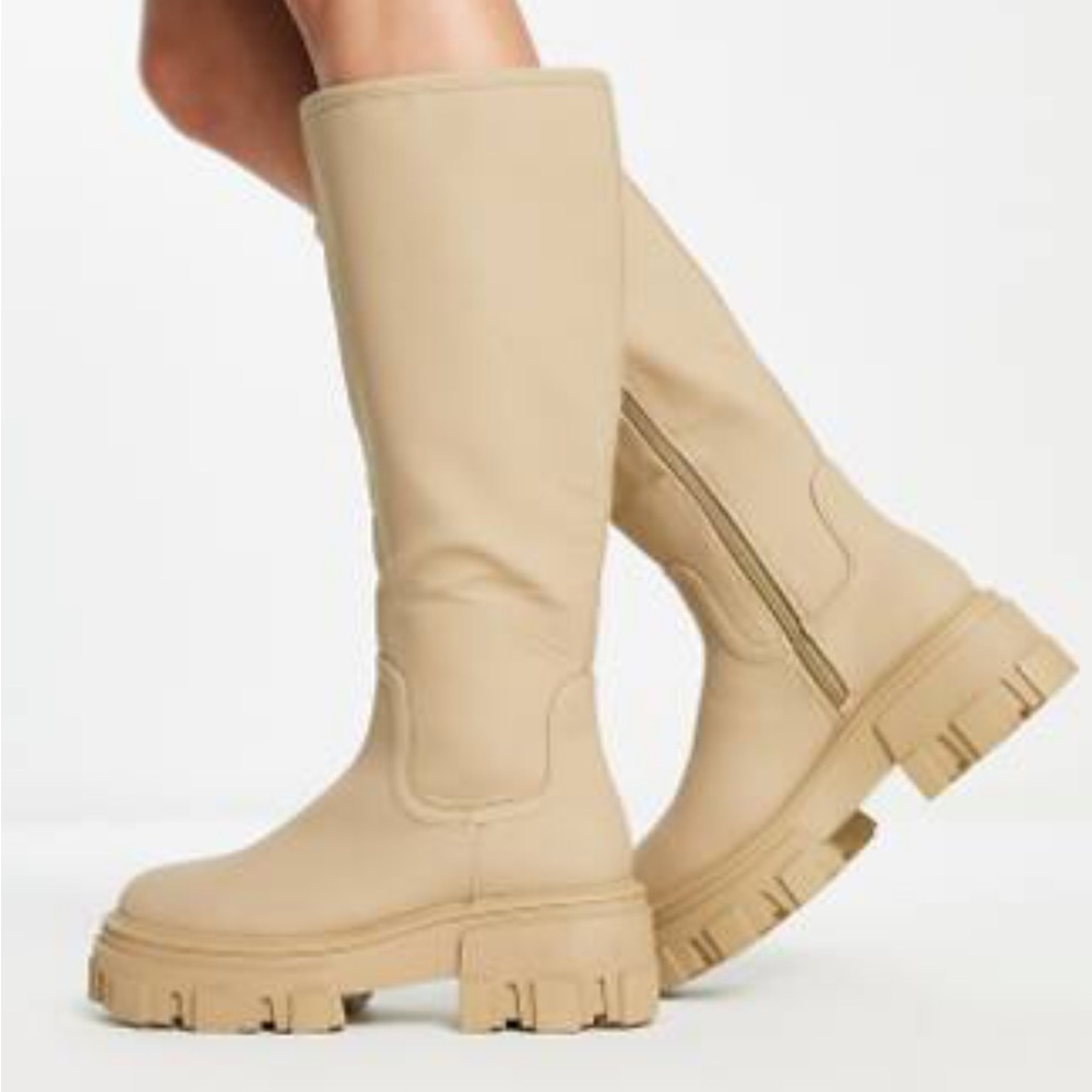 Cappuccino Chunky Sole Boots